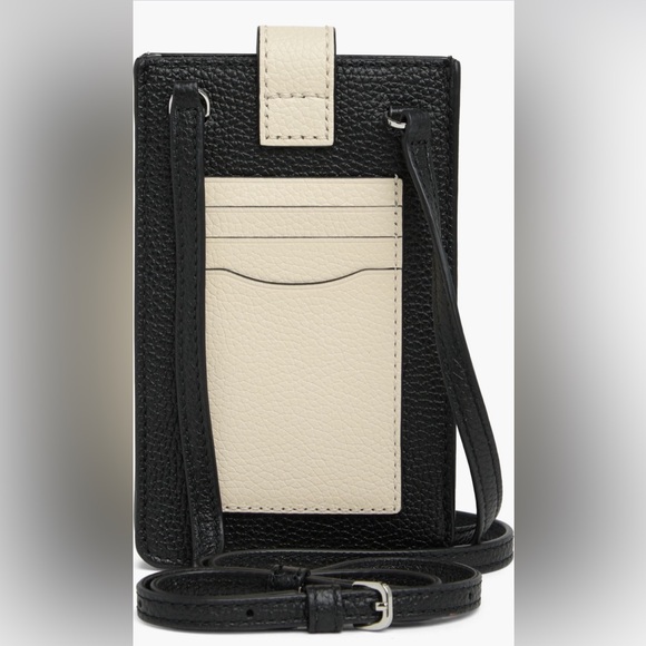 New Marc Jacobs Groove Pebble Leather Phone Crossbody Bag Prune Black/light Blue - Picture 8 of 8